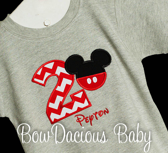 Grey Mickey Mouse Birthday Shirt, Mickey Pants Birthday Shirt, Boys Birthday Shirt or Onesie