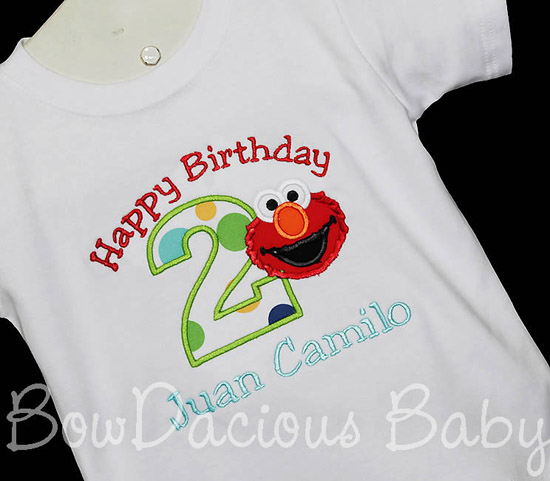 Happy Birthday Elmo Birthday Shirt or Onesie