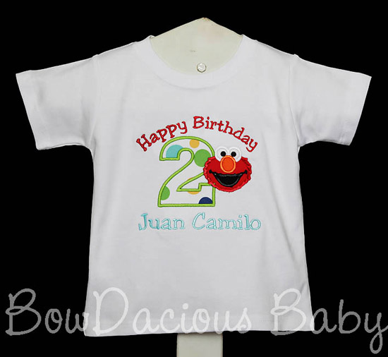 Happy Birthday Elmo Birthday Shirt or Onesie