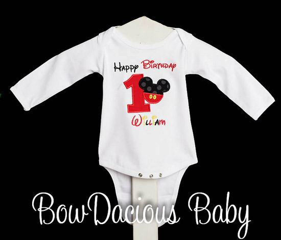 Mickey Mouse Birthday Outfit, Custom, Any Age