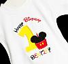 Mickey Minnie Mouse Cupcake Birthday Shirt Custom Embroidered Applique Cupcake Monogram Monogrammed 1st First 2nd 1 2 3