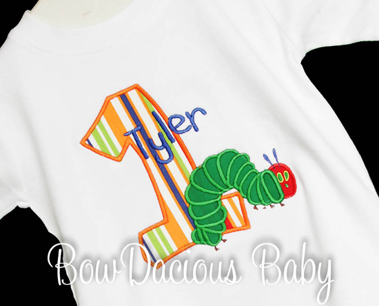 The Very Hungry Caterpillar Personalized Birthday Shirt or Onesie