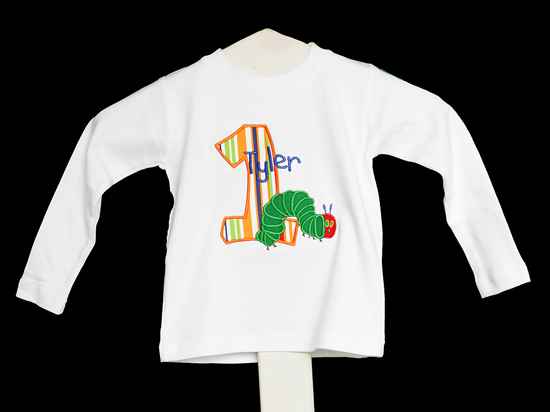 The Very Hungry Caterpillar Personalized Birthday Shirt or Onesie