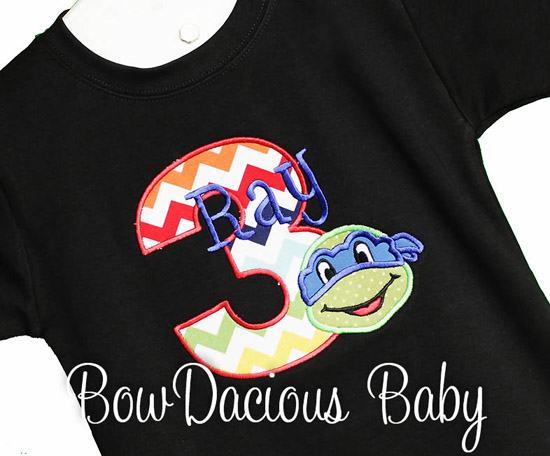 Teenage Mutant Ninja Turtles, TMNT Birthday Shirt,  Name and Birthday Number, Custom