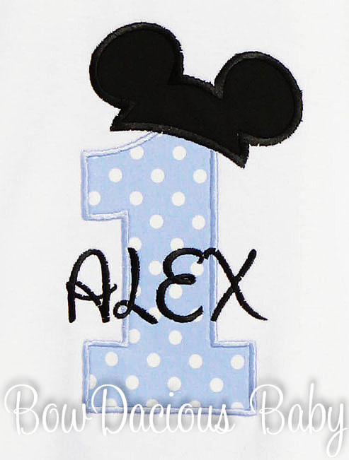 Mouse Ears Birthday T-Shirt, Number One Shirt, First Birthday, Mickey, Kids Tee, Boy T-shirt