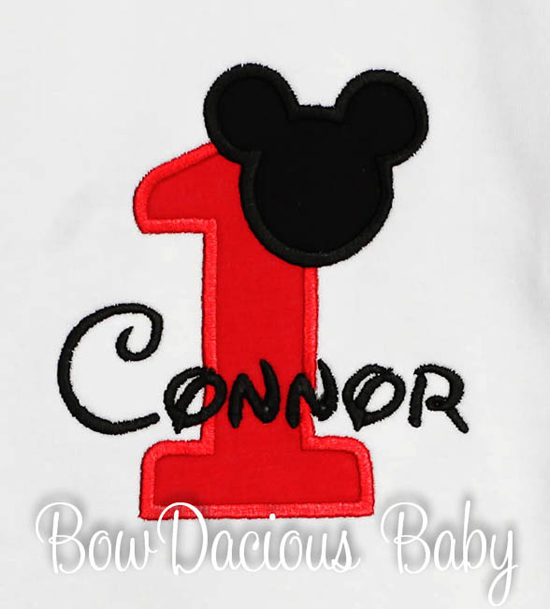Mickey Mouse Baby Bib Personalized Birthday