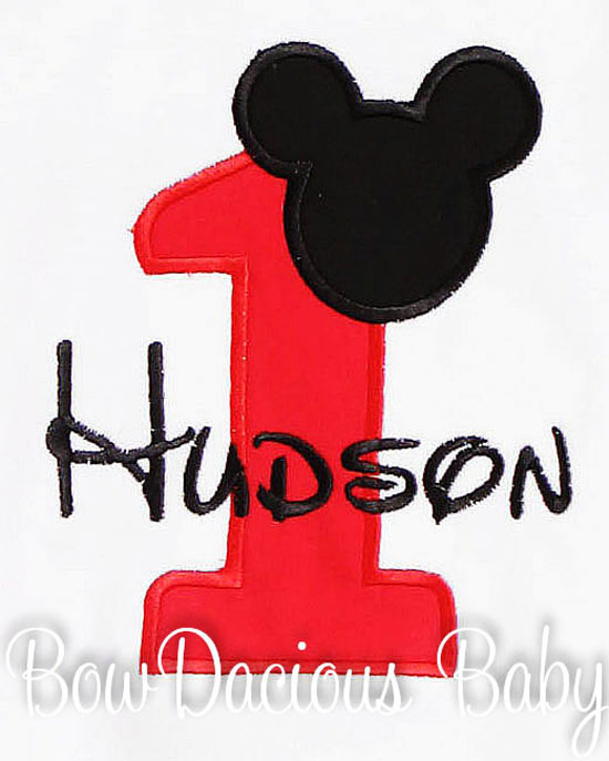 Mickey Mouse Shirt for 1st Birthdays, Boy Birthday Outfit, Custom
