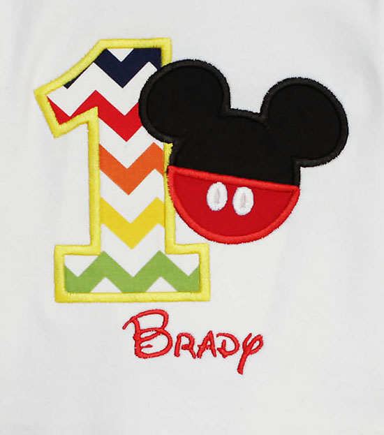 Mickey 1st Birthday Shirt, Custom, Any Age