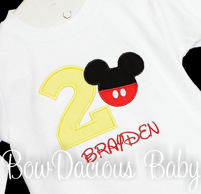 Mickey Mouse Birthday Shirt, Boys Outfit, Boys Shirt, Birthday Outfit, Birthday, Boys Birthday Shirt, Mickey Mouse, Toddler, Baby, Disney
