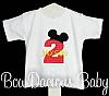 Mickey Mouse Birthday Shirt or Onesie, Custom, Any Age, You Pick the Fabrics and Font