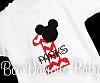 Infant/Toddler Boys 1st First Birthday Mickey Mouse White Shirt, Red 1, Black Name Personalized 1 Shirt