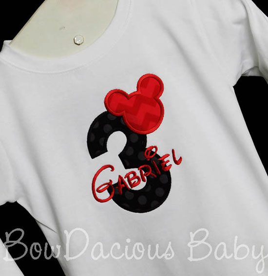 Mickey, Mickey Mouse Birthday Shirt, Personalized Name Age Party Shirt, Disney Birthday Shirt