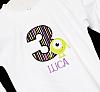 Monsters Inc - Monsters University Applique Birthday Shirt or Bodysuit/Onesie, Custom Fabrics, Any Age
