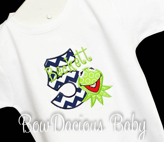 Custom Kermit Birthday Shirt or Onesie, Any Age