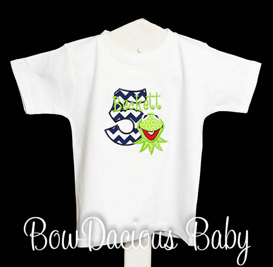 Custom Kermit Birthday Shirt or Onesie, Any Age
