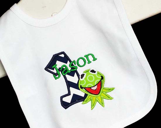 Kermit Birthday Bib