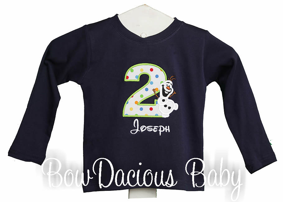 Boys Olaf Birthday Shirt, Olaf Boys Birthday Shirts, Olaf birthday Tops, Olaf Birthday, Custom