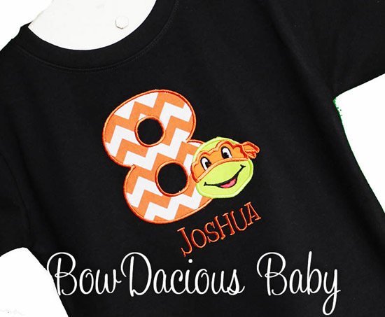 Teenage Mutant Ninja Turtle Birthday Shirt/ Free Personalization/ Monogram