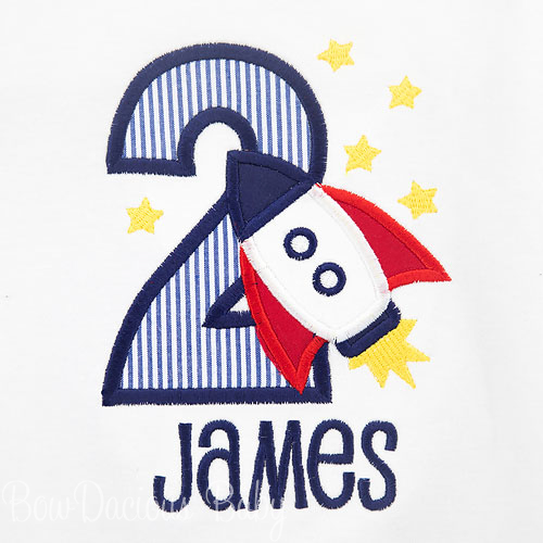 Rocket Birthday Shirt, Personalized Space Rocket Birthday Shirt, Outer Space Birthday Shirt, Custom