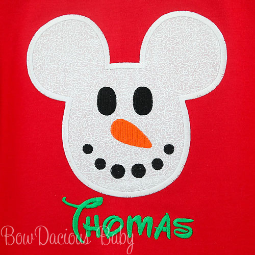 Snowman Mickey Mouse Shirt, Personalized