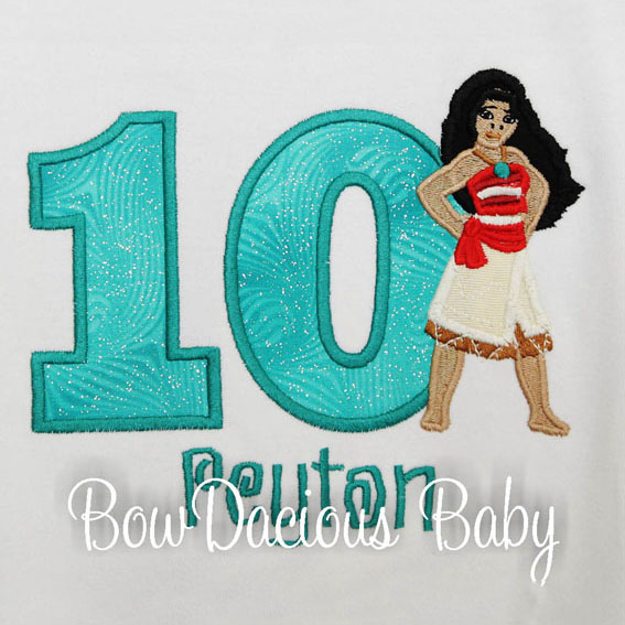 Moana Birthday Shirt or Onesie, Custom, Any Age