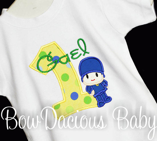 Pocoyo Birthday Shirt or Onesie, Custom, Any Age