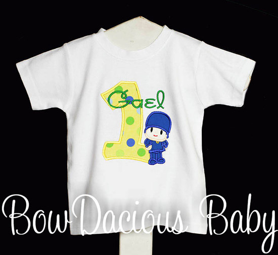 Pocoyo Birthday Shirt or Onesie, Custom, Any Age