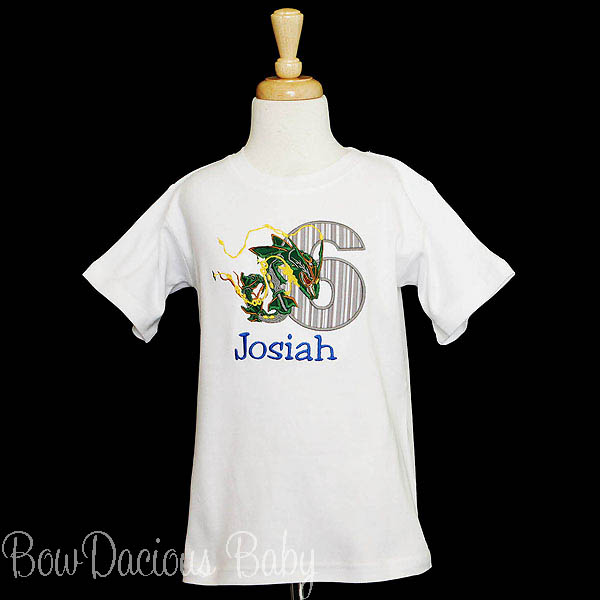 Pokemon Rayquaza Birthday Shirt, Pikachu, Personalized, Embroidered, Any Age