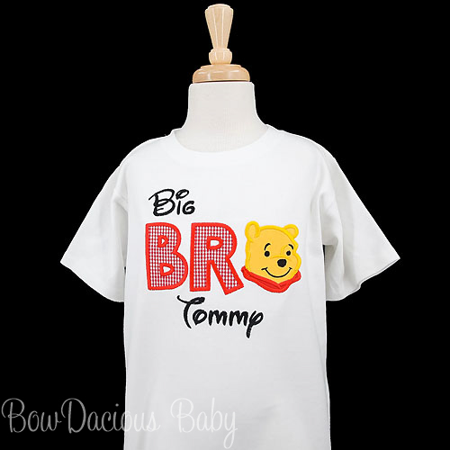 Big Brother Winnie the Pooh Shirt, Custom, Personalized, Sister also available
