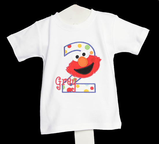Boys Personalized Elmo Birthday Shirt, Any Age