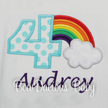Girls Rainbow Shirt, Rainbow Birthday Shirt, Personalized Rainbow Shirt or Onesie, Any Age