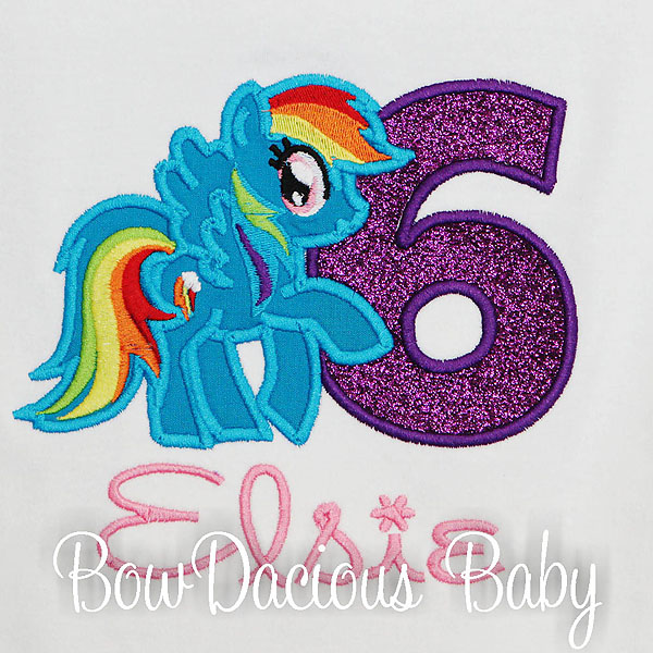 Rainbow Dash Birthday Shirt or Onesie, Custom, Personalized, Any Age