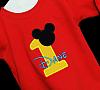 Red Mickey Mouse Birhtday Shirt or Onesie, Custom, You Pick the Colors