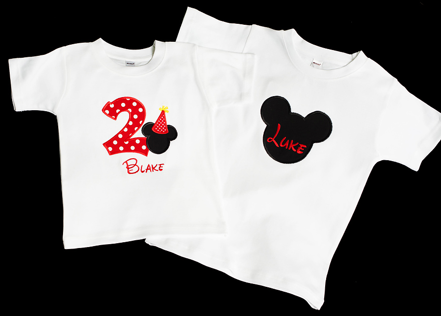 Mickey or Minnie Mouse Boys or Girls Birthday or Sibling Shirt, Top or Bodysuit. Disneyland Disney World, Red, Black & Yellow Little or Big Sister or Brother