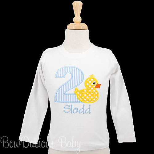Boys Duck Birthday Shirt, Rubber Duck Birthday Shirt, Custom, Personalized