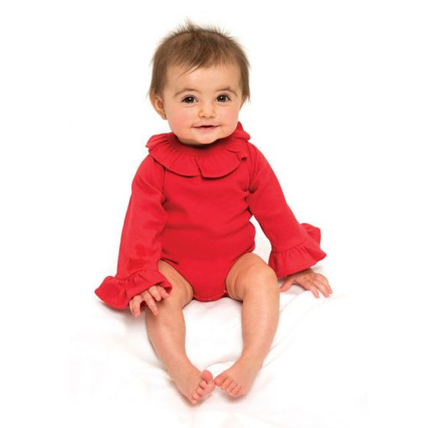 *Upgrade* Ruffle Neck/Sleeve Onesie, 6 Colors to Choose From