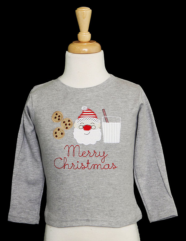 Christmas Shirt, Milk and Cookies Santa Shirt, Custom