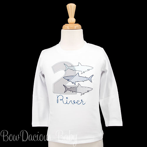 Shark Birthday Shirt, Custom, Any Age and Colors, Personalized