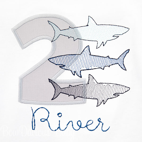 Shark Birthday Shirt, Custom, Any Age and Colors, Personalized