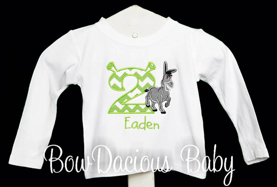 Shrek Birthday Shirt or Onesie, Custom, Any Age, Shrek Donkey Birthday Shirt