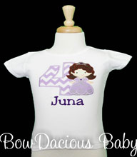 Sofia the First Birthday Shirt or Onesie, Custom, Any Age, Any Colors