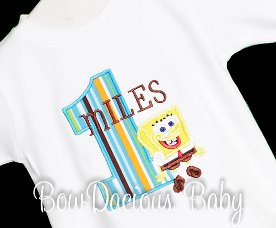 Spongebob Birthday Shirt, Custom, Any Age