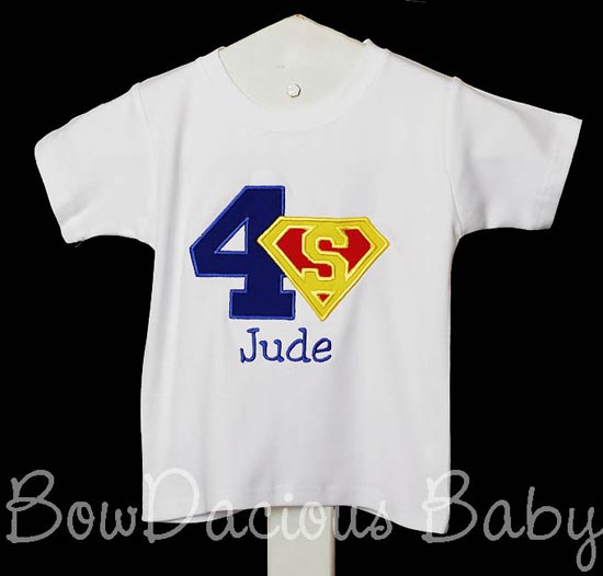 Superman Birthday Shirt or Onesie, Custom, Any Age