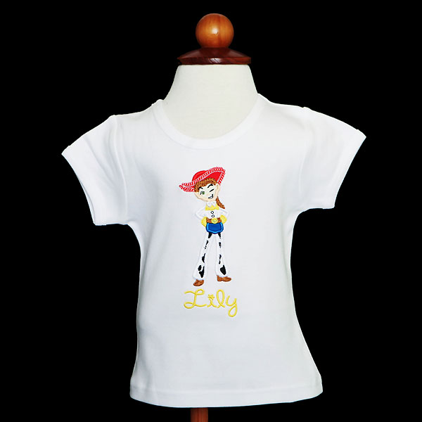 Toy Story Jessie Shirt, Girls Personalized Jessie Shirt, Embroidered