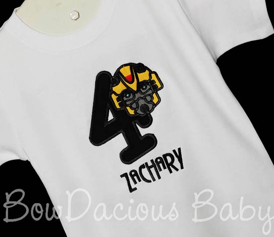 Transformers Bumble Bee Birthday Shirt or Onesie