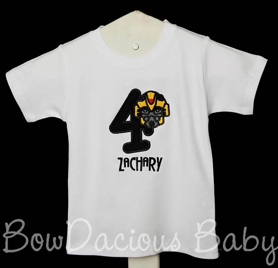 Transformers Bumble Bee Birthday Shirt or Onesie