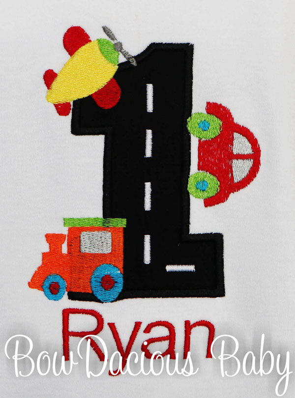 Transportation Vehicles Birthday Shirt, Personalized, Custom, Any Age