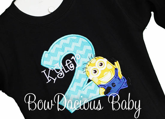 Despicable Me Personalized Age Tshirt Birthday Shirt or Onesie