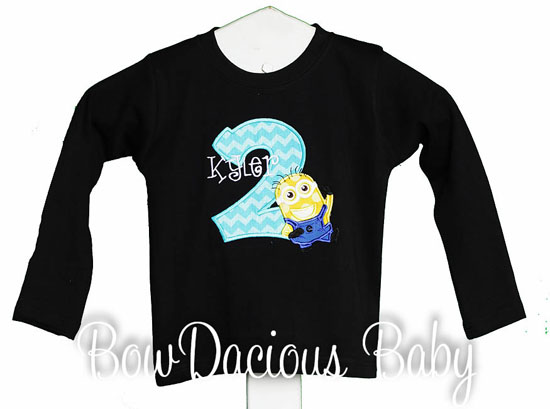 Despicable Me Personalized Age Tshirt Birthday Shirt or Onesie