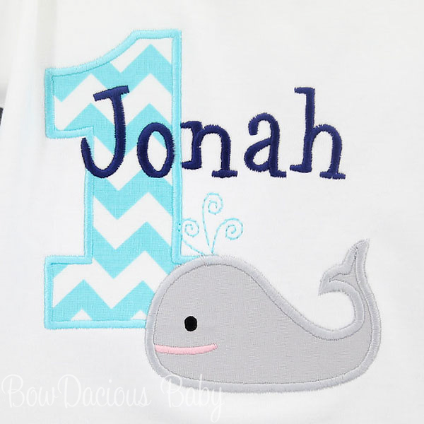 Whale Birthday Shirt, Whale 1st Birthday Shirt, Custom, Personalized, Any Age and Colors